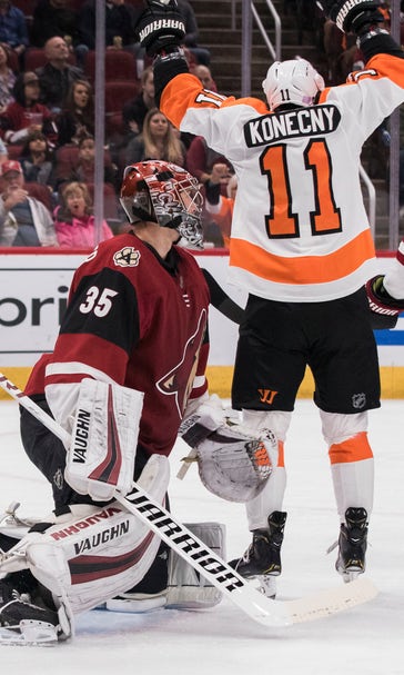 Giroux scores twice, Flyers beat Coyotes 5-2